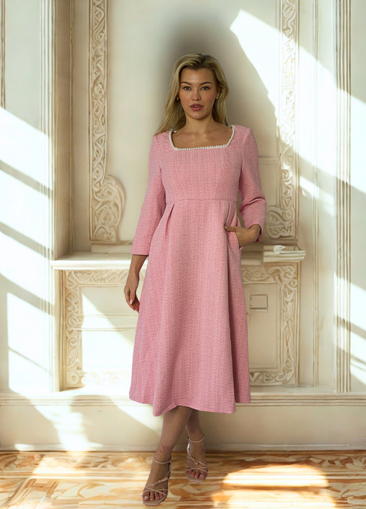 COLLETTE TWEED MIDI DRESS